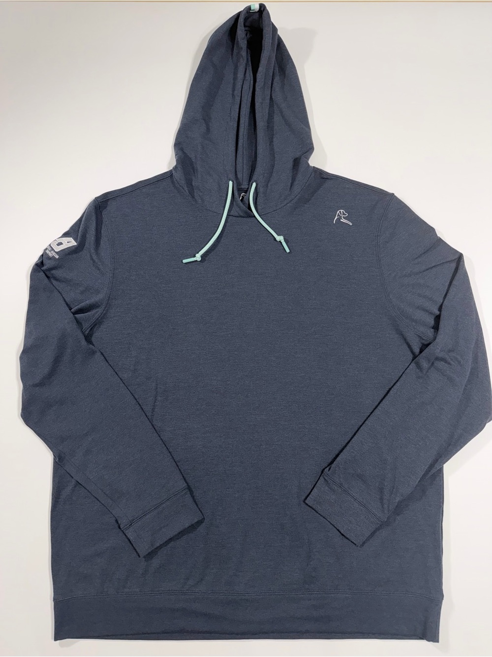 Rhoback Hesi Navy Performance Golf Hoodie XL Company Logo